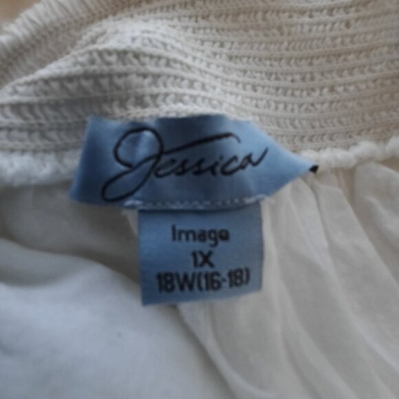 Jessica 100% cotton skirt, lined, three tiered with lace trim - Picture 6 of 7